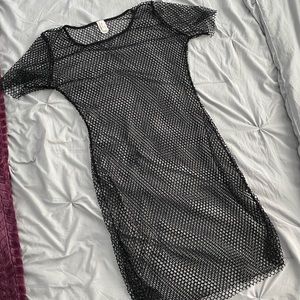 Mesh fishnet dress L